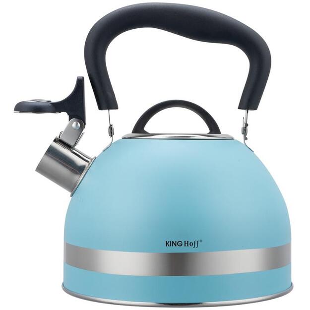 KINGHoff nerūdijančio plieno virdulys su švilpuku, 1,8 l, mėlynas KH-1857 1