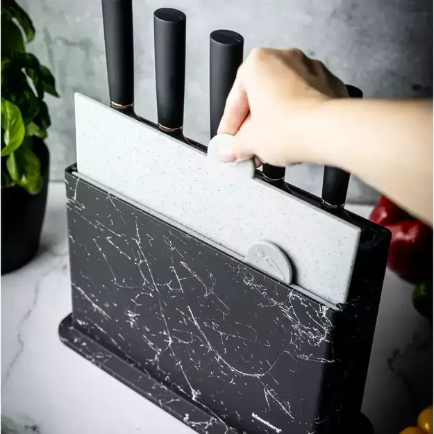 Klausberg virtuvinių peilių ir pjaustymo lentelių rinkinys su stovu, 10 dalių, KB-7834 5