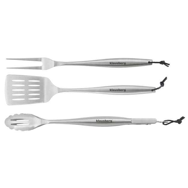 Klausberg grilio įrankių rinkinys, 3 dalių, nerūdijantis plienas KB-7900