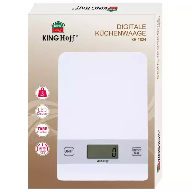 Kinghoff virtuvinės svarstyklės, sidabrinės, 5 kg KH-1824 2
