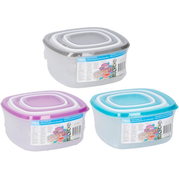 Maisto laikymo dėžučių rinkinys, 200–1800 ml, 5 vnt. 871125206390 1