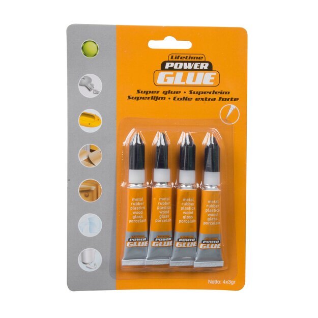 LIFETIME superklijai 3 g oranžiniai 4 vnt. 871125253536