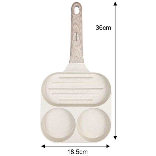 Keptuvė su neprisvylančia danga ir 3 sekcijomis KB-7818