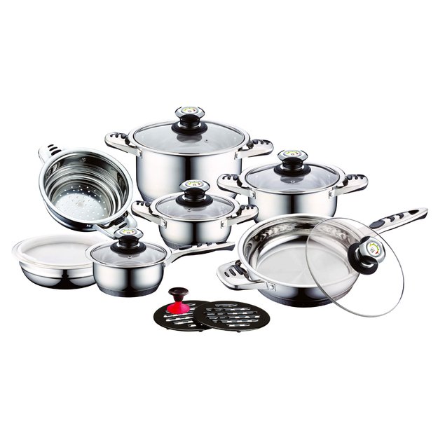 CS Kochsysteme puodų ir keptuvės rinkinys 16 dalių AURICH