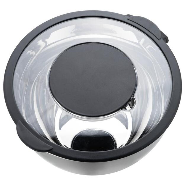 KINGHoff nerūdijančio plieno dubuo su daugiafunkciu dangčiu, 5 l, juodas KH-1861 6