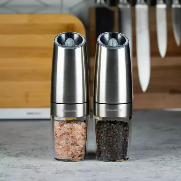 Klausberg gravitaciniai druskos ir pipirų malūnėliai, elektriniai, rinkinys KB-7575 1