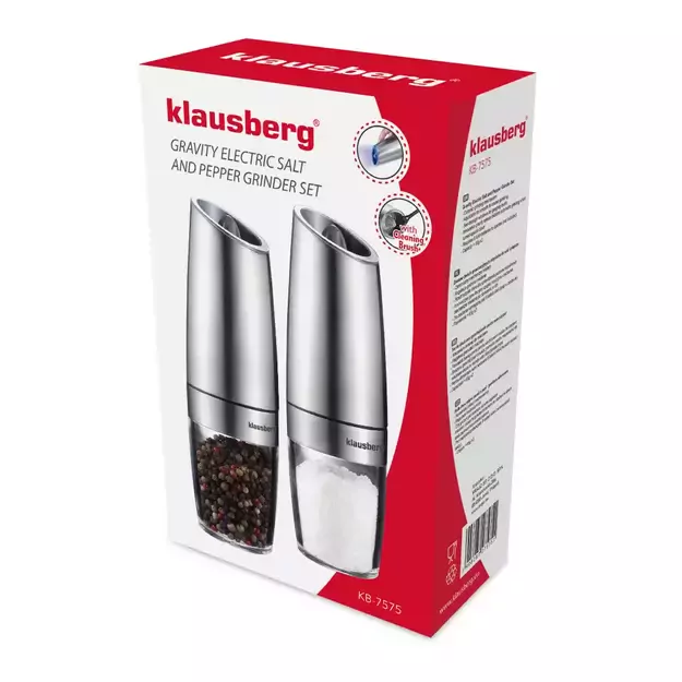Klausberg gravitaciniai druskos ir pipirų malūnėliai, elektriniai, rinkinys KB-7575 2