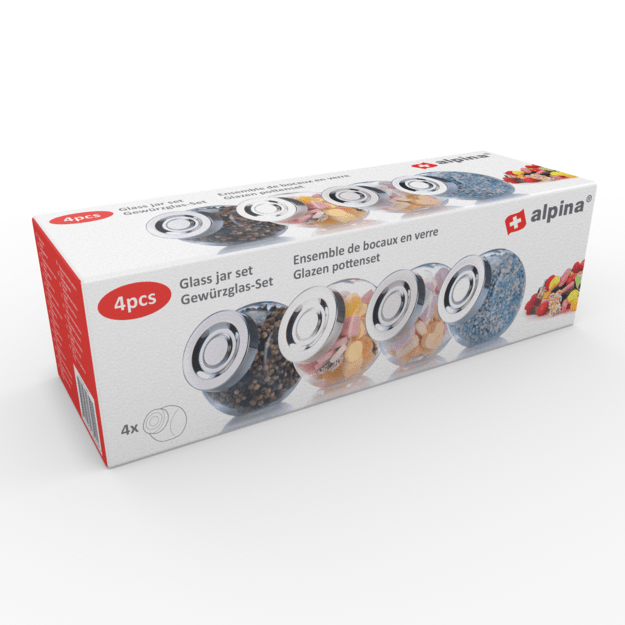 Alpina sandėliavimo indelis 200 ml, 8 × 8 × 6 cm 871125218522