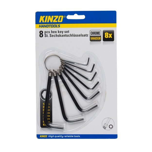 KINZO šešiakampių raktų rinkinys, 871125271909