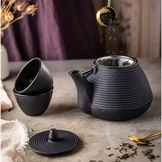 Kinghoff ketaus arbatinukas su filtru ir puodeliais 1 l KH-1846 5