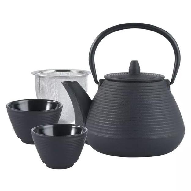 Kinghoff ketaus arbatinukas su filtru ir puodeliais 1 l KH-1846