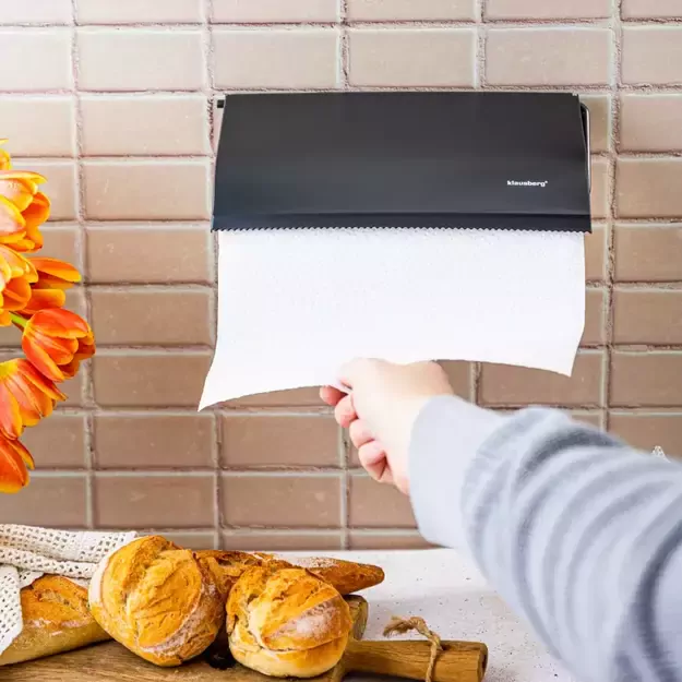 Klausberg sieninis popierinių rankšluosčių laikiklis, juodas KB-7714 2