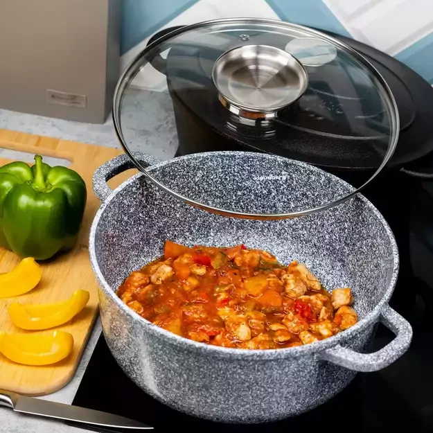 Klausberg aliumininis marmurinis puodas su dangčiu, 2,3 l, Ø20 cm KB-7520 1