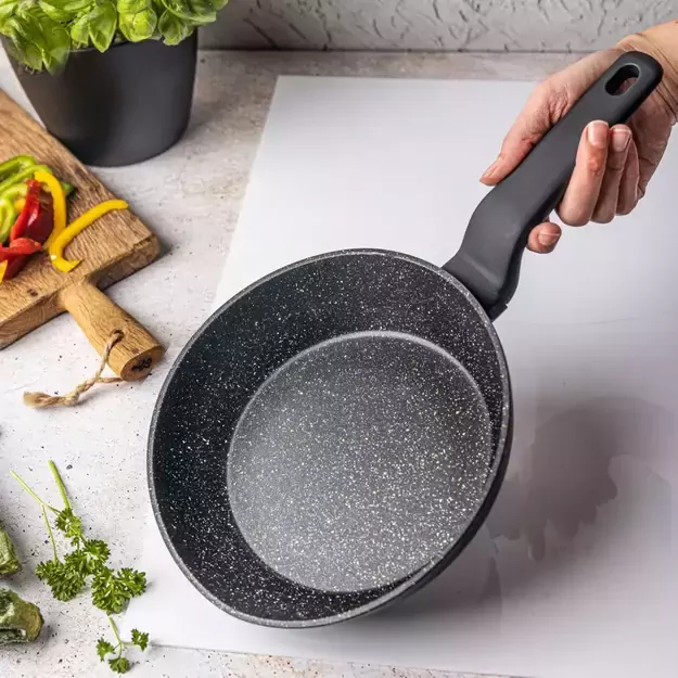 Aliumininė keptuvė su marmurine danga, Ø20 cm, juoda KB-7663 2