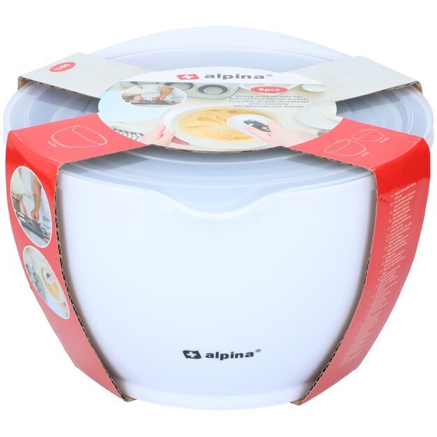 ALPINA maišymo dubenų rinkinys su dangčiais, 1,2 / 2 / 3,4 l 871125217978