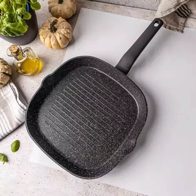 Aliumininė keptuvė su marmurine danga, Ø28 cm, juoda KB-7662 3