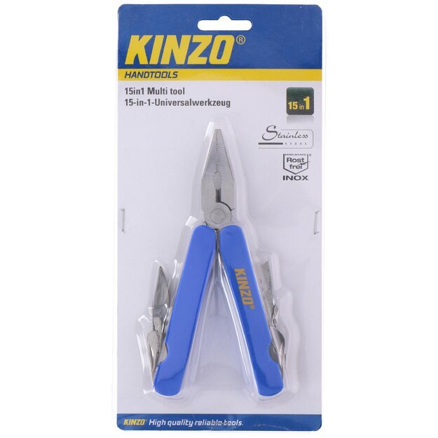 KINZO daugiafunkcis įrankis 15-in-1 15,4 × 8 × 1,5 cm 871125271845