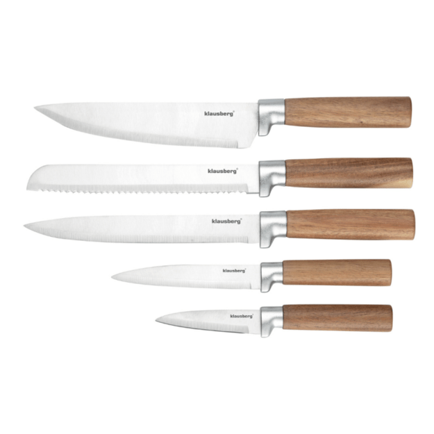 Klausberg peilių rinkinys su akacijos medienos stovu 6 dalių KB-7981 3