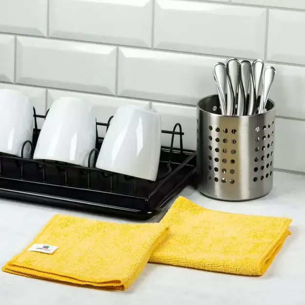 Kinghoff mikropluošto šluostės geltonos 32 × 32 cm 2 vnt. KH-2112 2