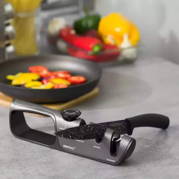 KINGHoff reguliuojamas peilių ir žirklių galąstuvas KH-1636 1