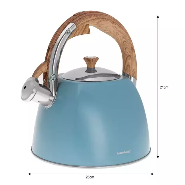 Klausberg nerūdijančio plieno virdulys su švilpuku, 3 l, turkio KB-7499 1