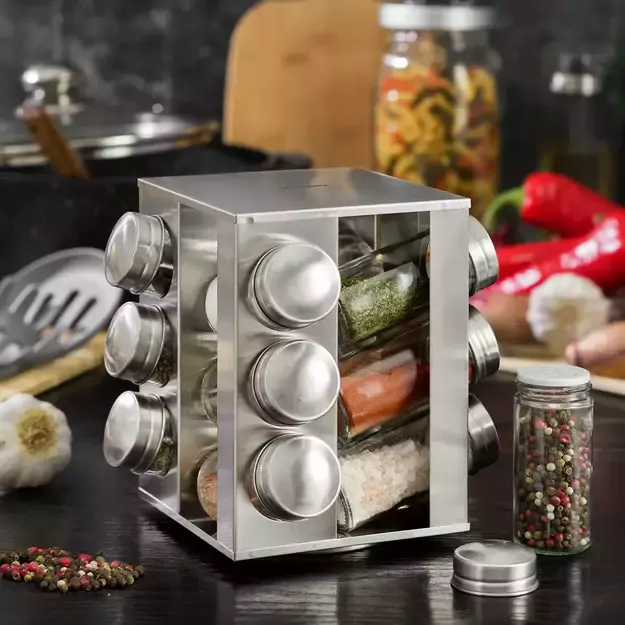 KINGHoff prieskonių indelių rinkinys su stovu, 13 dalių KH-4008 1