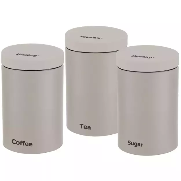 Klausberg birių produktų dėžučių rinkinys, 3 vnt., smėlio spalvos KB-7452