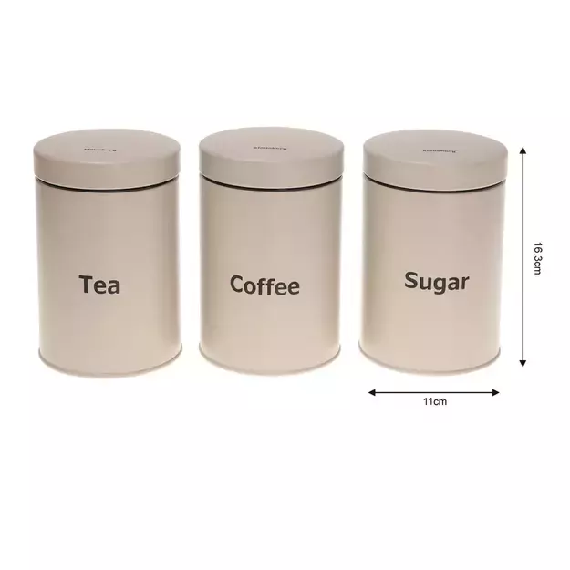 Klausberg birių produktų dėžučių rinkinys, 3 vnt., smėlio spalvos KB-7452 2