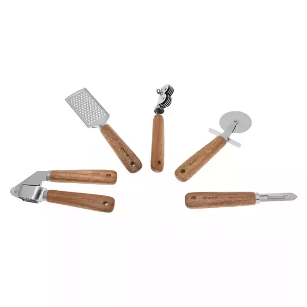 Kassel pjaustymo įrankių rinkinys, akacijos mediena–plienas, 5 vnt. 93706 2