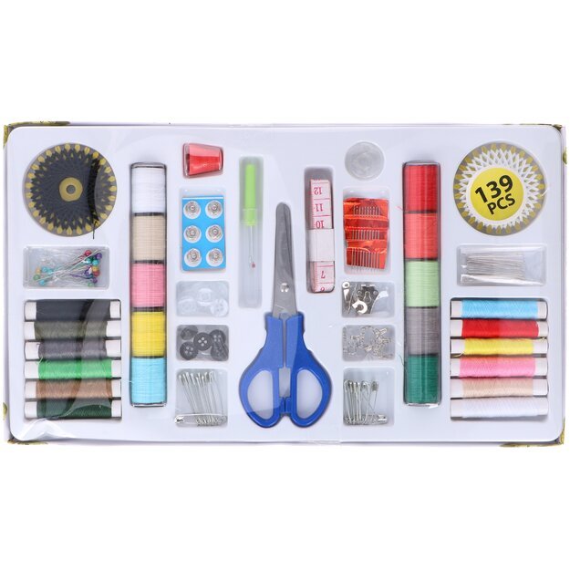 Siuvimo rinkinys su žirklėmis ir siūlais, 871125205001
