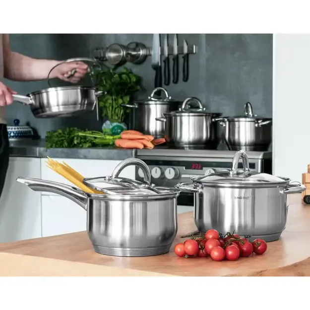 Kinghoff puodų rinkinys 10 dalių, plienas KH-4449 1