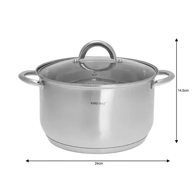 Kinghoff puodų rinkinys 10 dalių, plienas KH-4449 5