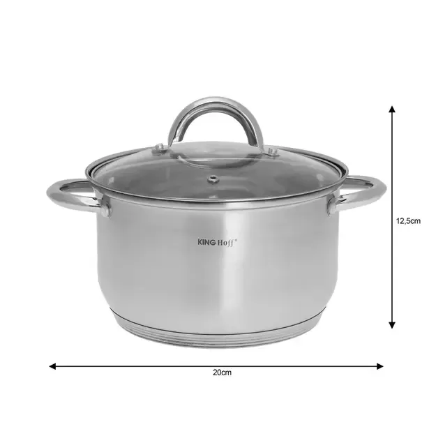 Kinghoff puodų rinkinys 10 dalių, plienas KH-4449 7