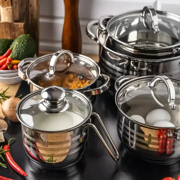 Klausberg plieninių puodų rinkinys Ø14 / 16 / 18 / 20 / 24 cm KB-7696 2