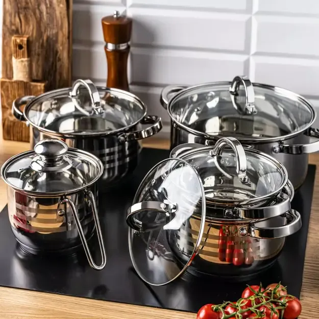 Klausberg plieninių puodų rinkinys Ø14 / 16 / 18 / 20 / 24 cm KB-7696 1