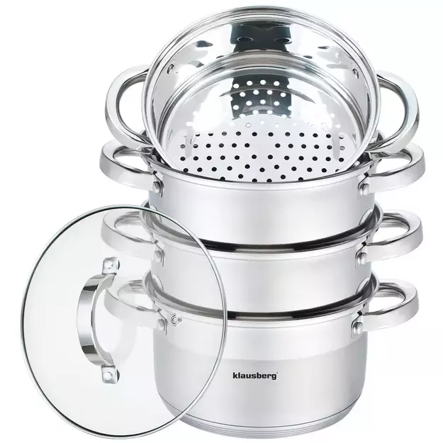 Klausberg nerūdijančio plieno garpuodis, 5 dalių, Ø18 cm KB-7137