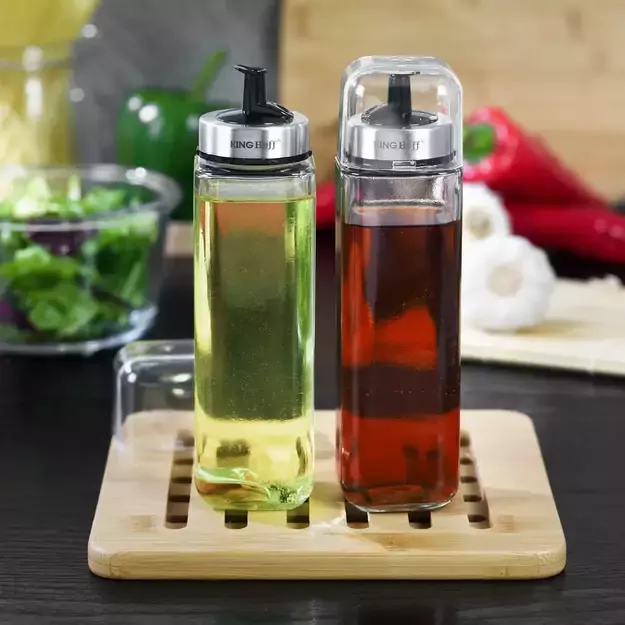 KINGHoff aliejaus ir acto indeliai, stiklas–plienas KH-1645 1