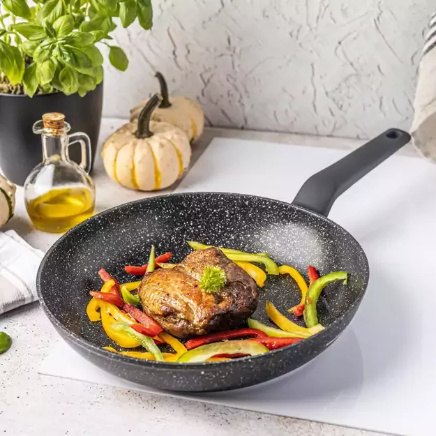 Aliumininė keptuvė su marmurine danga, Ø28 cm, juoda KB-7665 1