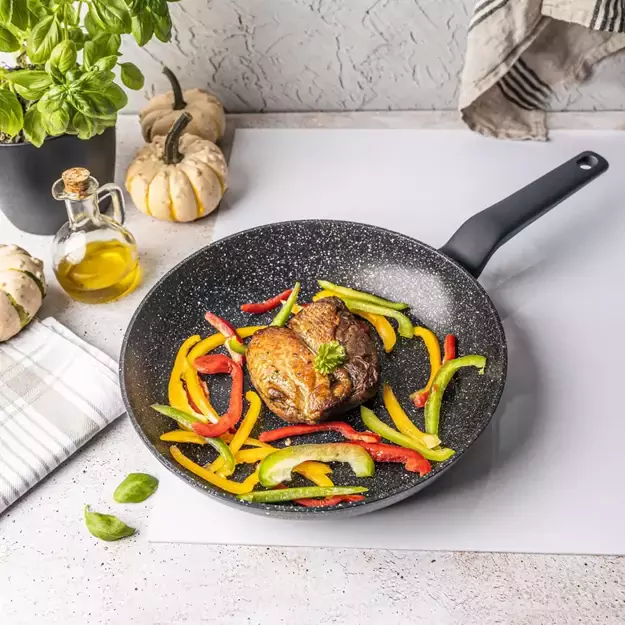 Aliumininė keptuvė su marmurine danga, Ø28 cm, juoda KB-7665 5