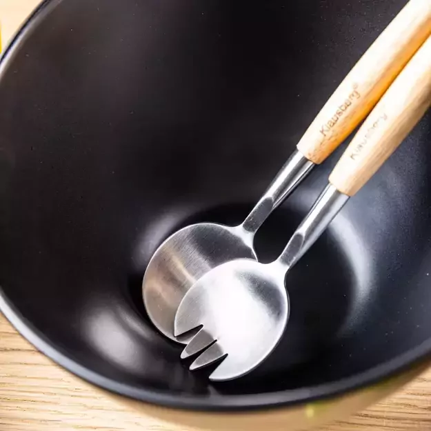 Klausberg keraminė salotinė juoda su serviravimo šaukštais KB-7786 3