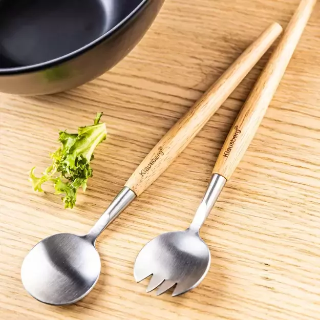 Klausberg keraminė salotinė juoda su serviravimo šaukštais KB-7786 5