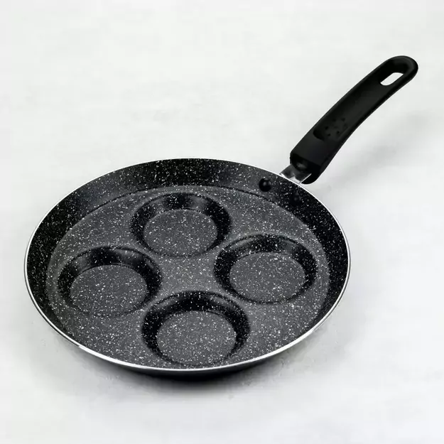 Aliumininė blyninė keptuvė su neprisvylančia danga, Ø24 cm, juoda KH-3928 1