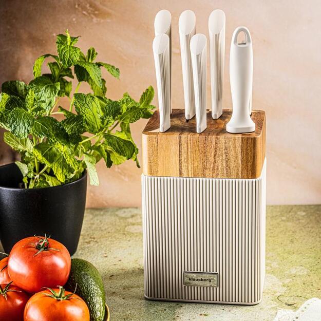 Klausberg peilių rinkinys su akacijos medienos stovu 8 dalių KB-7984 3