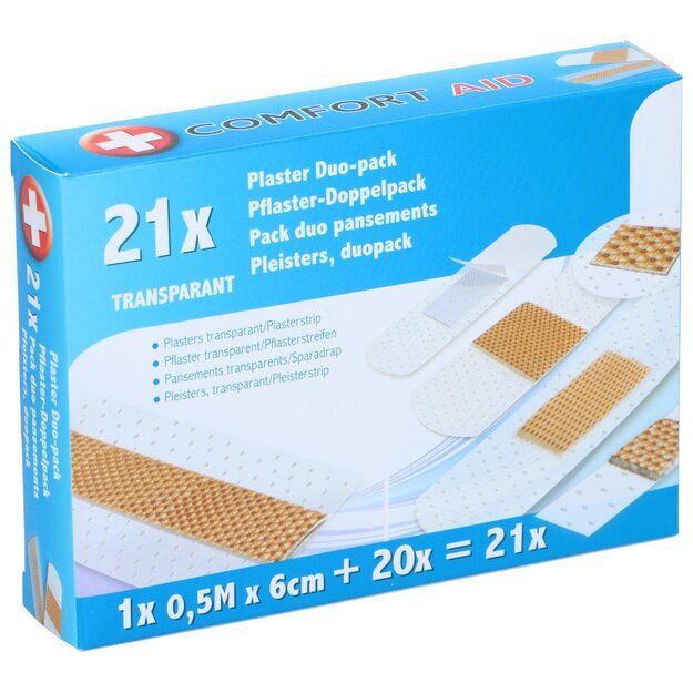 Comfort Aid permatomi pleistrai, 50 × 6 cm, 21 vnt. 871125200023