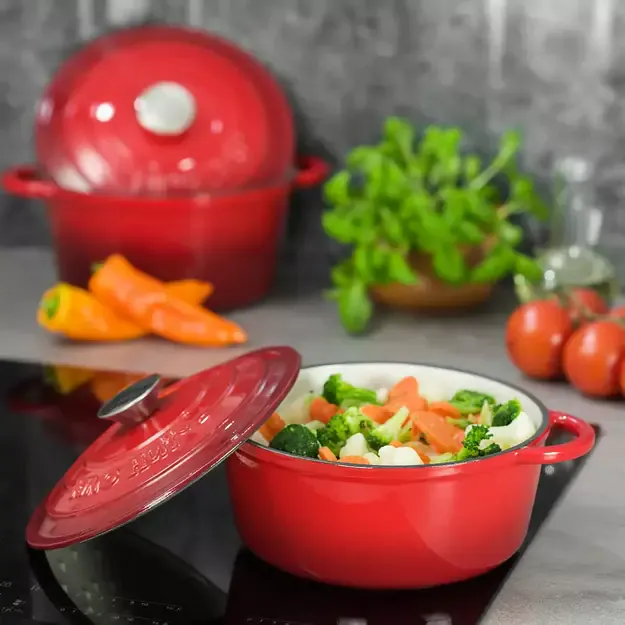 Kinghoff ketaus puodas raudonas Ø21 cm 2,4 l KH-1614 1