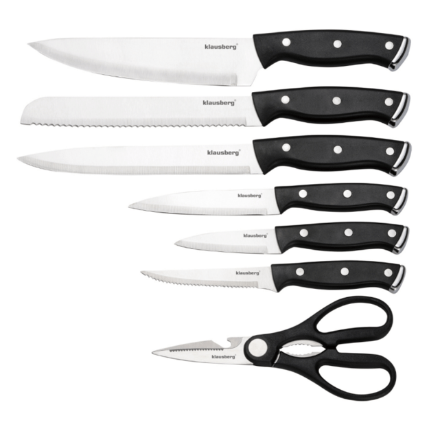 Klausberg peilių rinkinys su stovu ir galąstuvu 13 dalių KB-7985 5