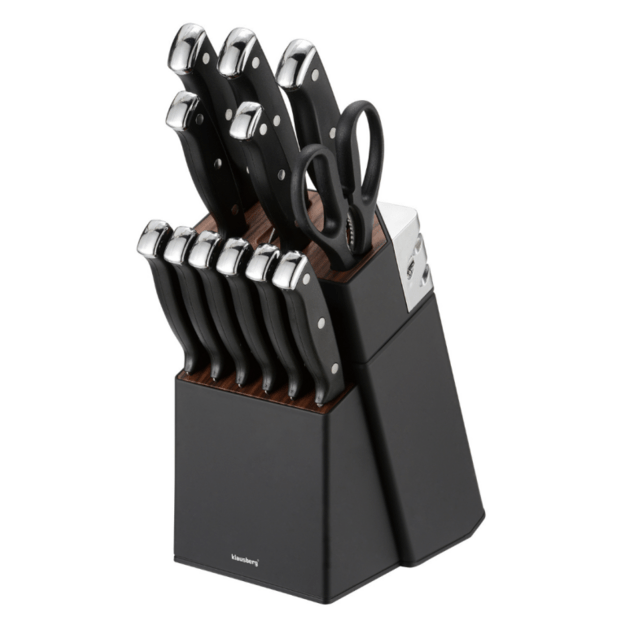 Klausberg peilių rinkinys su stovu ir galąstuvu 13 dalių KB-7985