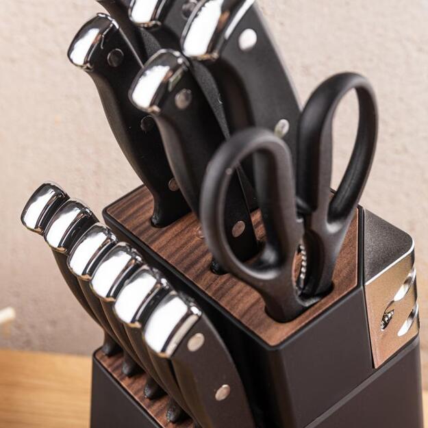 Klausberg peilių rinkinys su stovu ir galąstuvu 13 dalių KB-7985 2