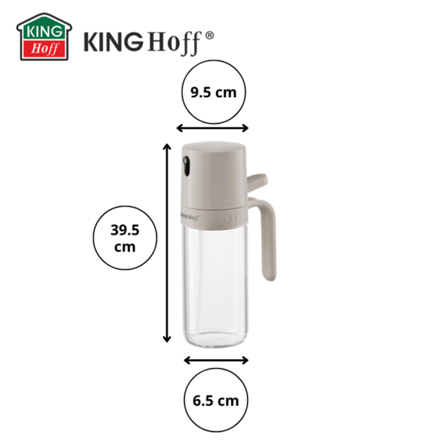 Kinghoff aliejaus ir acto purkštuvas 250 ml stiklinis KH-2005 2