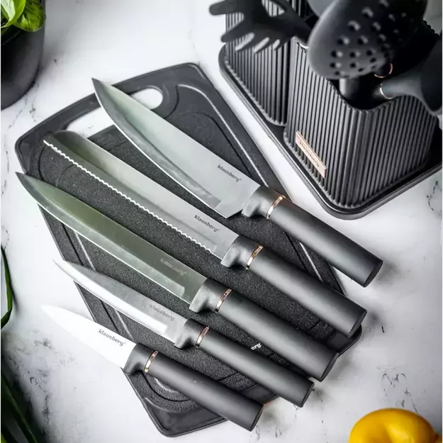 Klausberg virtuvinių peilių, įrankių ir pjaustymo lentos rinkinys, 12 dalių KB-7835 4